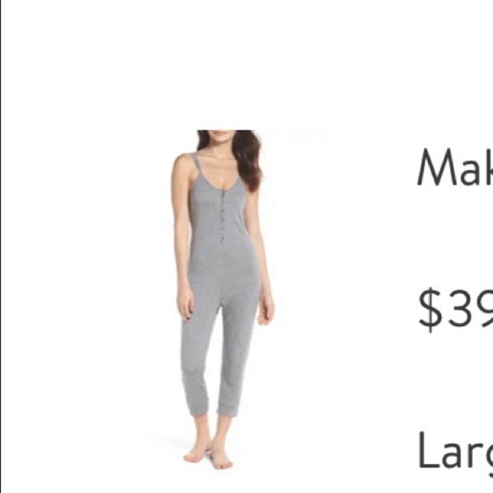 Gray Crop Lounge Jumpsuit